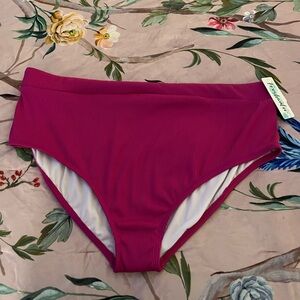 Pink High-Waisted Bikini Bottom size 3X new with tags